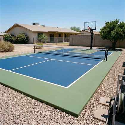 Finished Laykold multi-sport court after conversion