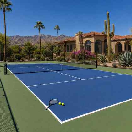 Finished Laykold tennis court after conversion